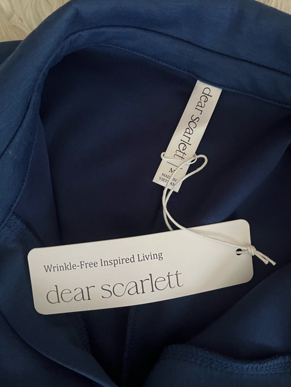 {Dear Scarlett} Cruise Sleeveless Travel Dress in Blue - Womens Medium - NWT - Picture 10 of 11